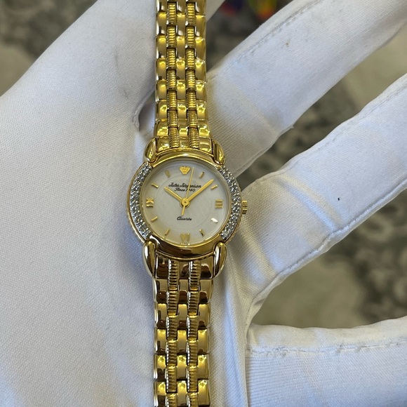 Jules Jurgensen Ref 7546 Women’s Quarz Gold Toned Diamond Watch - Picture 3 of 9